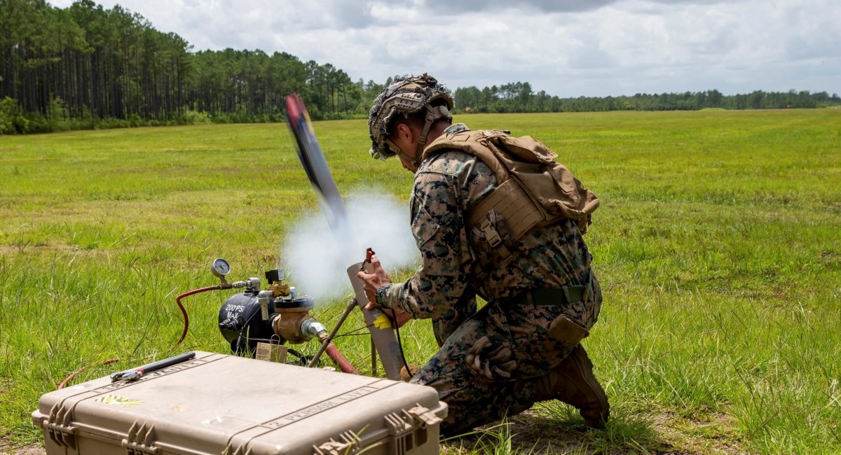 Launch of a Switchblade loitering munition