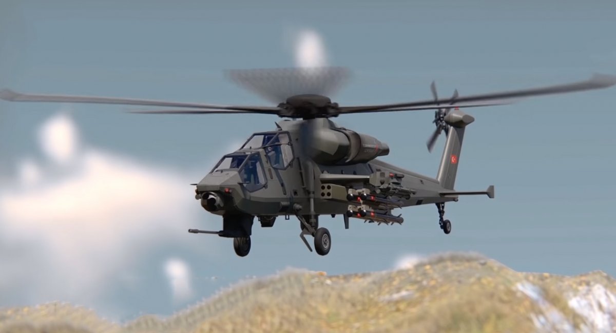 Illustrative render of an ATAK-II helicopter / Defense Express / Turkiye Wants to Make Ukrainian Engines Domestically Under License