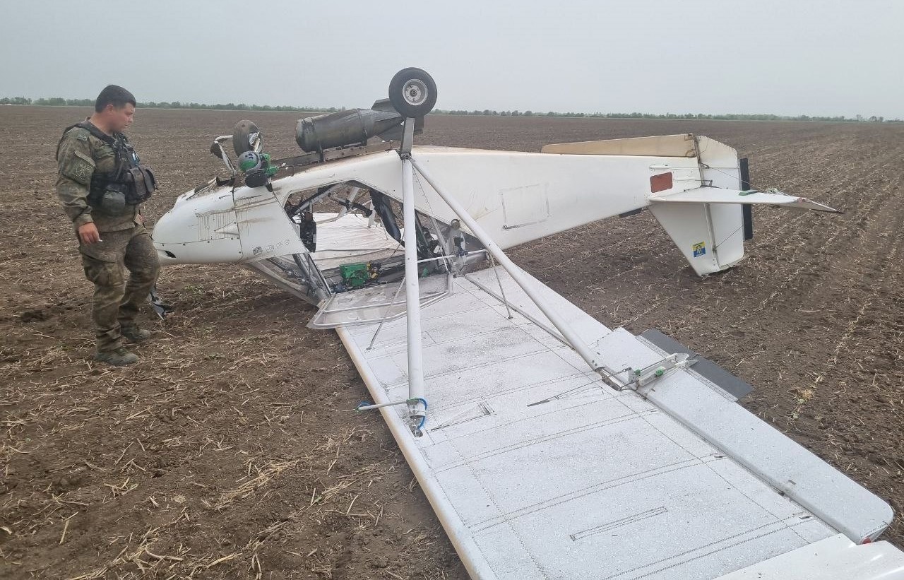 A Ukrainian drone downed by russian forces in early 2024, identified as SkyRanger Swift / Defense Express / Ukraine Converted Light Aircraft Into Bomber Drones With a 600-km Combat Radius For Attacks on russia