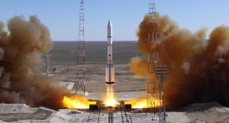 Launch of a russian Proton carrier rocket