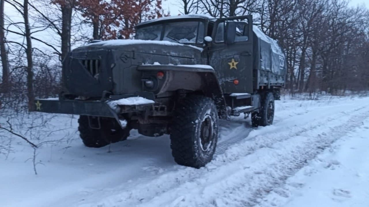 Abandoned russian supply truck, Defense Express, war in Ukraine, Russia-Ukraine war