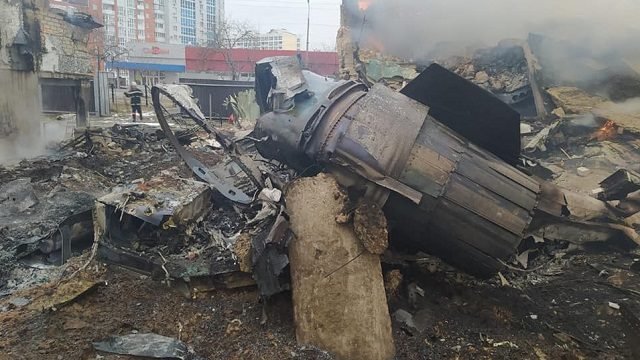 Enemy Su-34 that was shot down over the Chernihiv several days ago