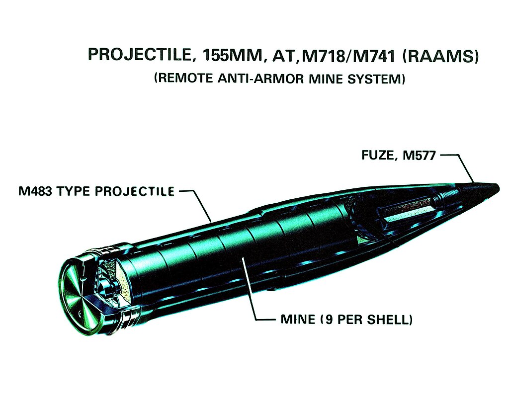 M718/M741 RAAM artilelry round in cross-section / Defense Express' Weekly Review: FPVs vs. Helicopters, Submarines Beyond Salvation