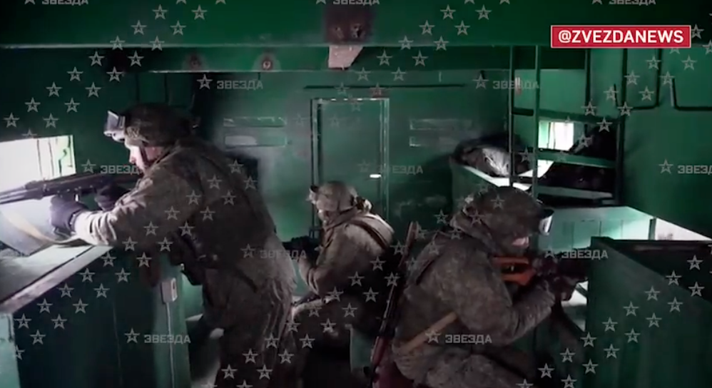 Inside a russian armored train