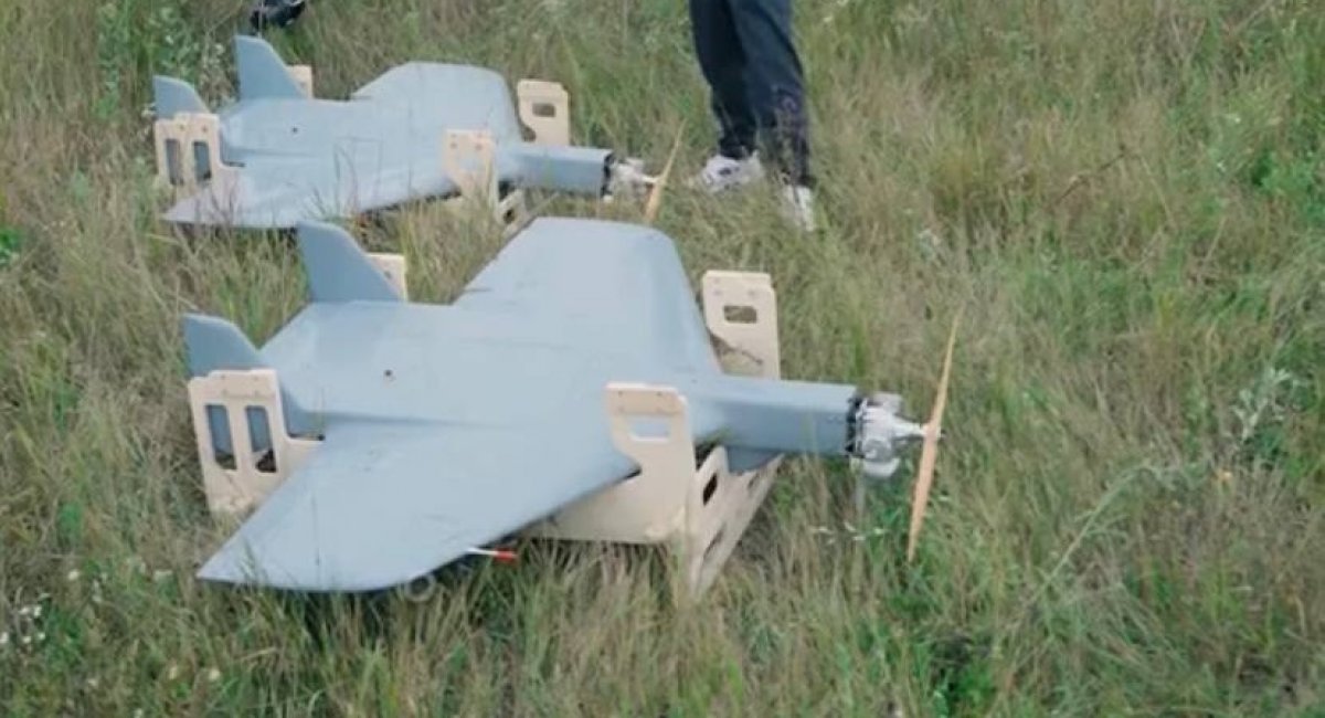 Which Drones Are Behind Regular Devastating Strikes on russian Equipment in Crimea, Another photo from the presentation of the Rubaka kamikaze drone, July 2023