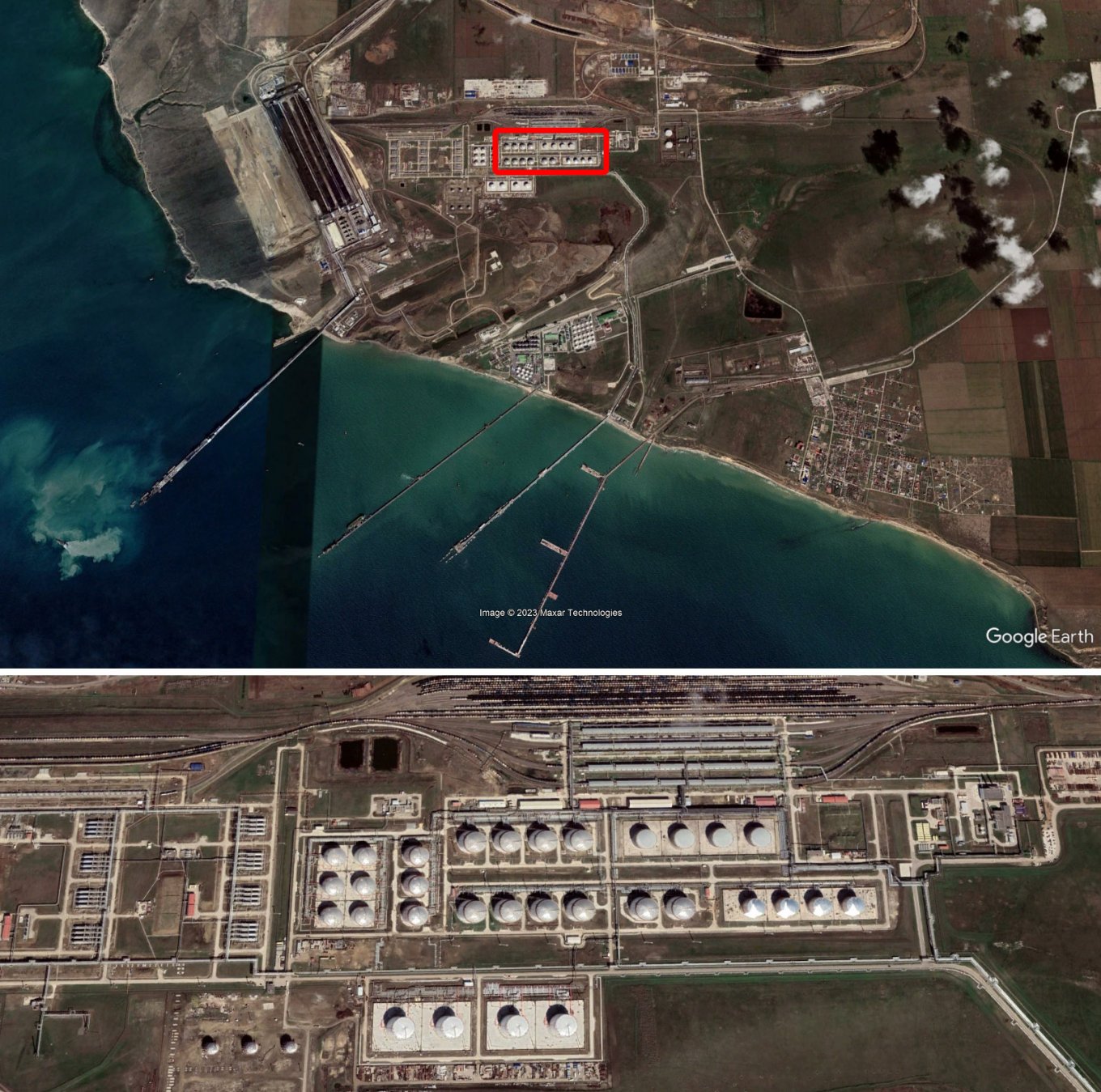 Another Two russia’s Strategic Objects Successfully Hit - the Largest Oil and Gas Terminal in the Black Sea, the Airfield where the An-124 Ruslan are Based, Defense Express