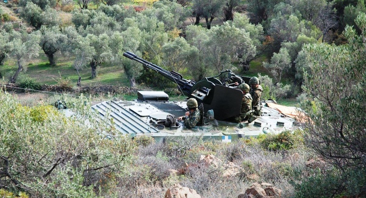 Greek ZU-23-2 towed 23 mm Anti-Aircraft Twin Autocannon on the BMP-1 chassis, Defense Express