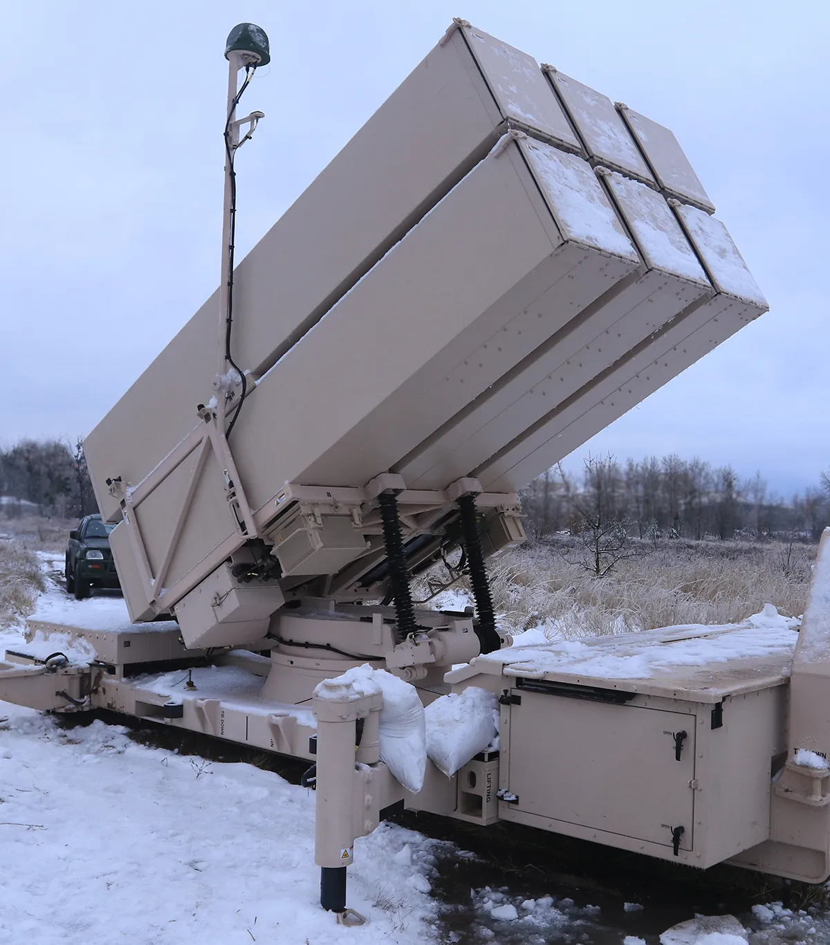 NASAMS launcher on duty somewhere in Ukraine