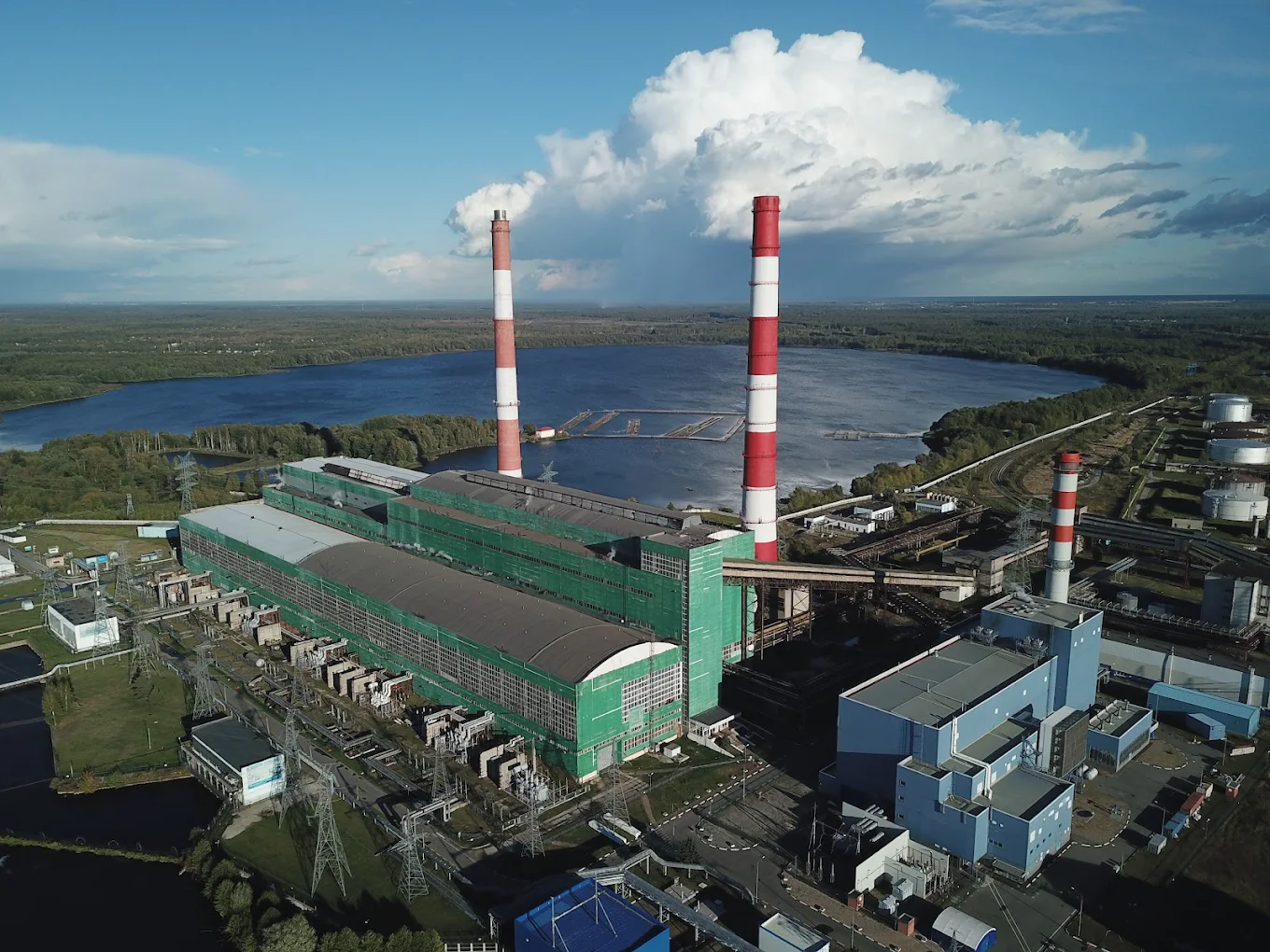 Shaturskaya State District Power Plant Burns Near Moscow After Drone Attack