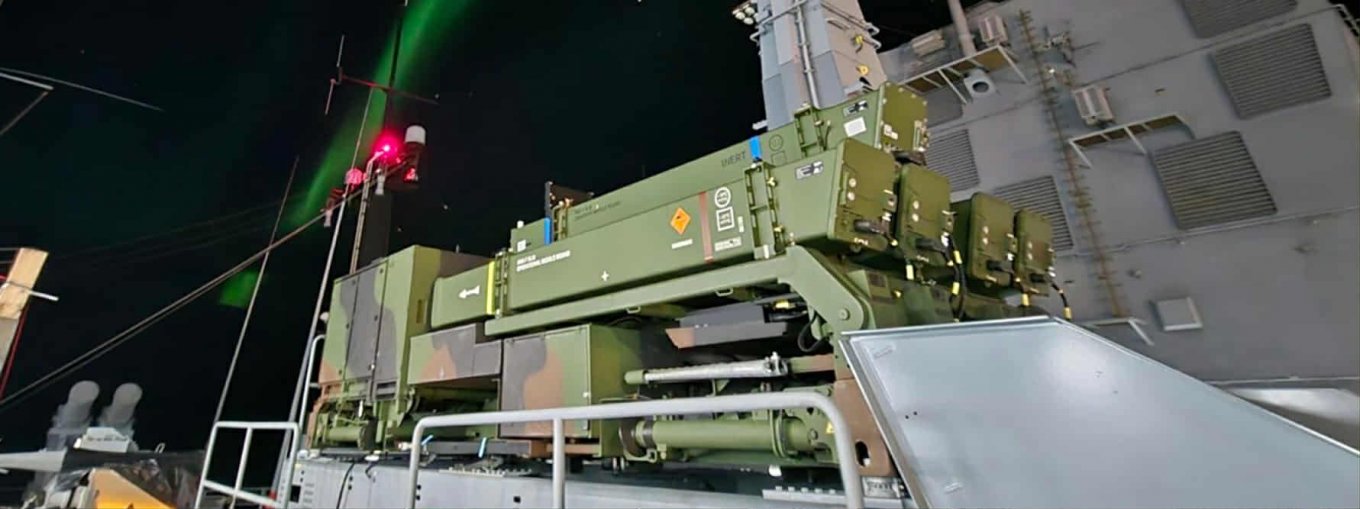 Iris-T SLM launcher tests aboard an F125-class frigate, autumn 2025 / Photo credit: Diehl Defence