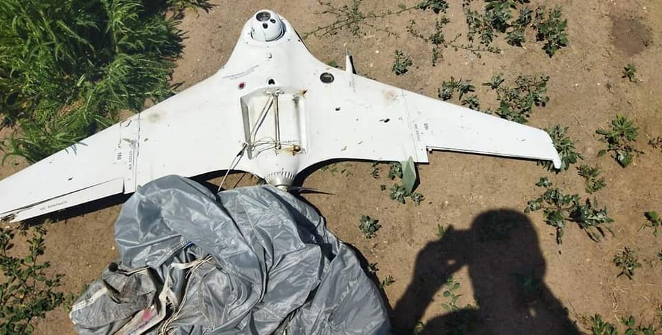 Russian drone that was shoot down by Ukrainian troops