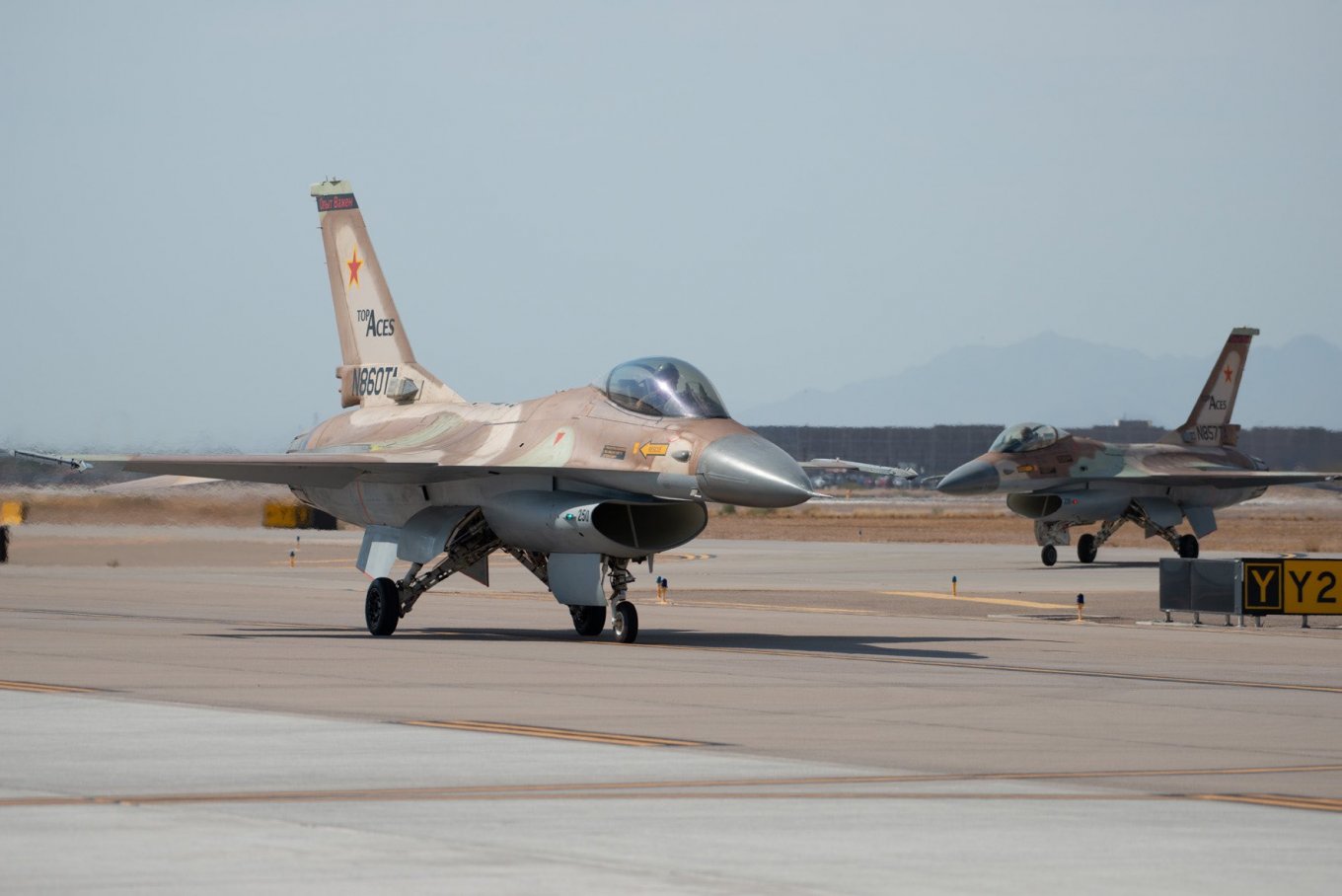 F-16A operated by the private company Top Aces