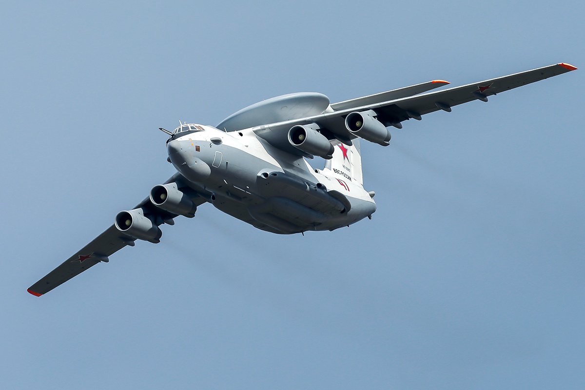 russia's A-50U airborne early warning and control aircraft, rUssia Uses 50-year-old IL-22 Instead of A-50 to Control Its Aviation, Defense Express
