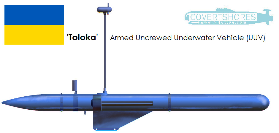 Ukrainian the Toloka uncrewed underwater vehicle, The Toloka Underwater Maritime Drone Is a New Headache for Russians in the Black Sea, Defense Express