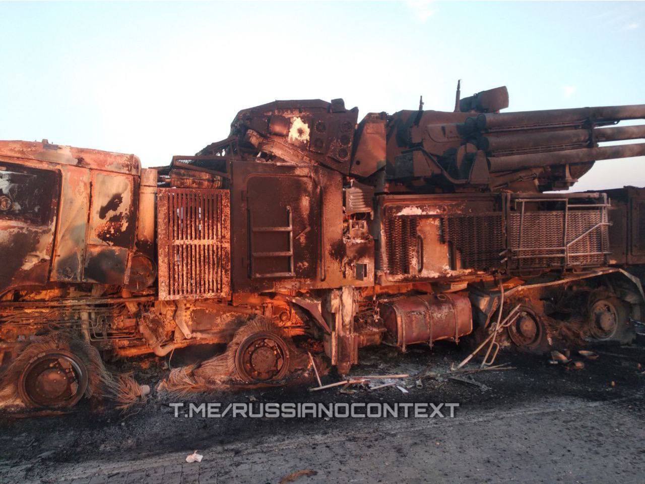 Security Service of Ukraine Announces Destruction of russia`s Pantsir-S1 Air Defense System, Three Helicopters in Crimea, Destroyed russian Pantsir-S1 self-propelled surface-to-air missile and anti-aircraft artillery system