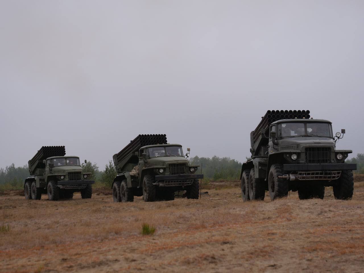 Illustrative photo: BM-21 Grad multiple launch rocket systems of the belarusian army