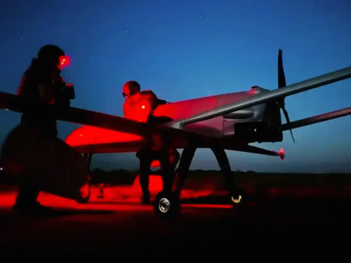 Ukrainian personnel preparing a “Liutyi” kamikaze drone for a night mission, Germany to Invest Over €100 Million in Production of Ukrainian Strike UAV An-196 “Liutyi”