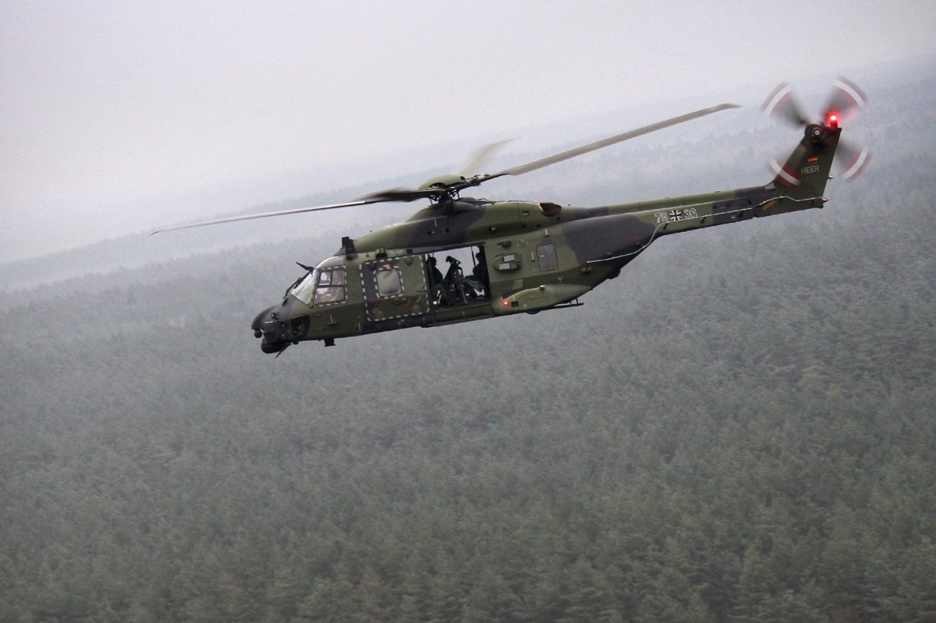 The NH90 helicopter of the Bundeswehr Defense Express Hensoldt Supplies Airborne Missile Protection System to Ukraine, Enhancing Helicopter Defense Capabilities