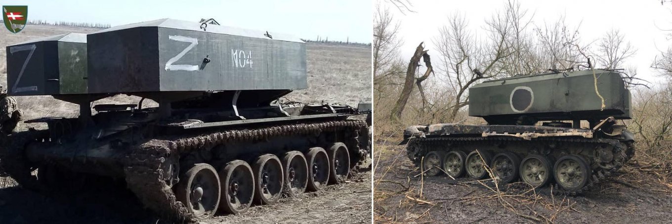 Defense Express / Captured by the Armed Forces on April 1, 2022 russian TZM-T of Tos-1A Solntsepyok system