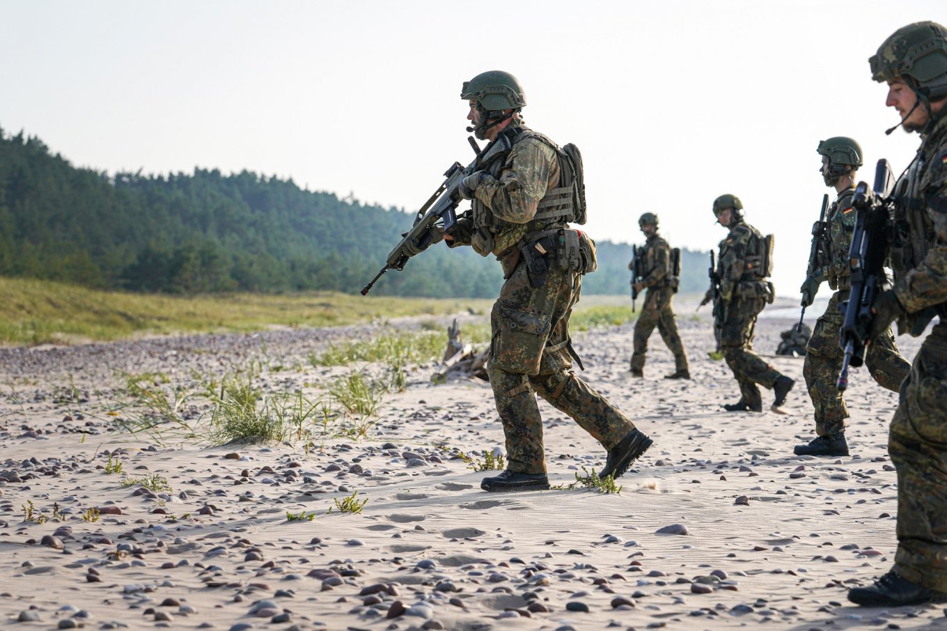 German marines at training