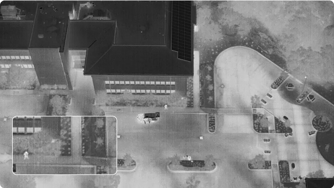 Thermal imagery through the lens of a Skydio X10D / Defense Express / Drone-Maker Skydio Enters Ukraine Searching for Answer, What a Relevant UAV Should Look Like on Modern Battlefield