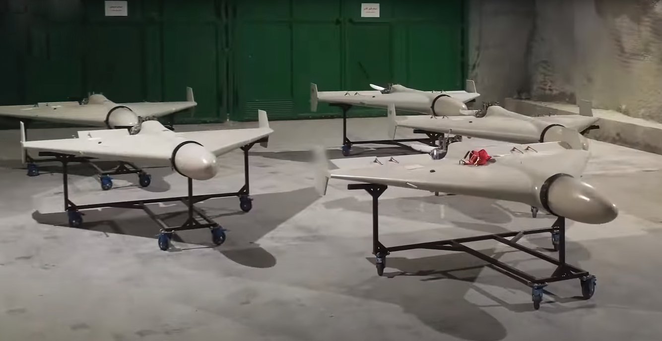 Shahed drones at an iranian military facility