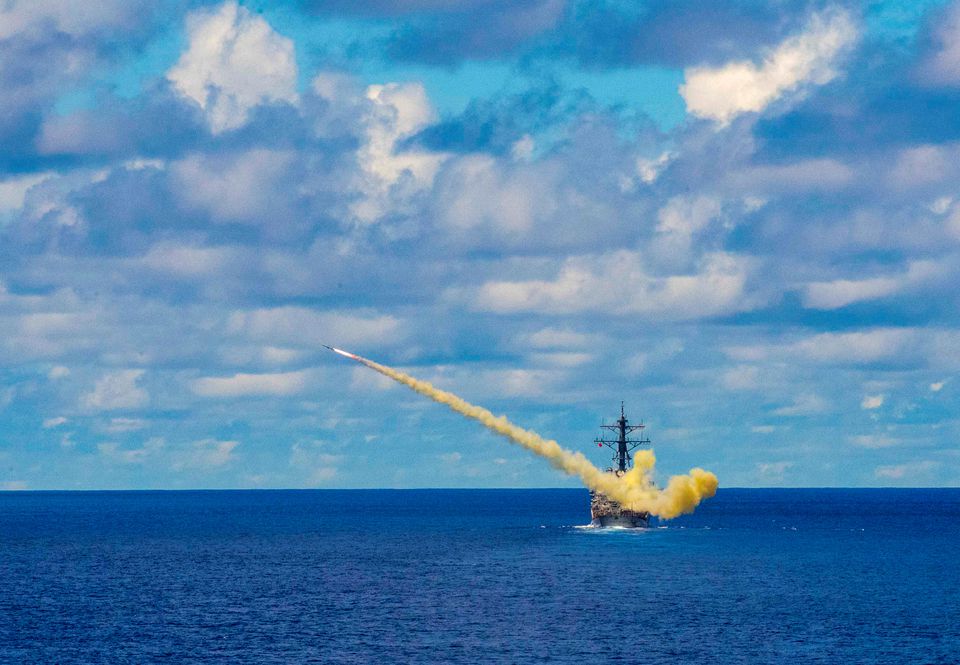 U.S. Navy ship launches a Harpoon surface-to-surface missile during exercises in the Philippine Sea, May 26, 2019 / Day 86th of War Between Ukraine and Russian Federation (Live Updates)