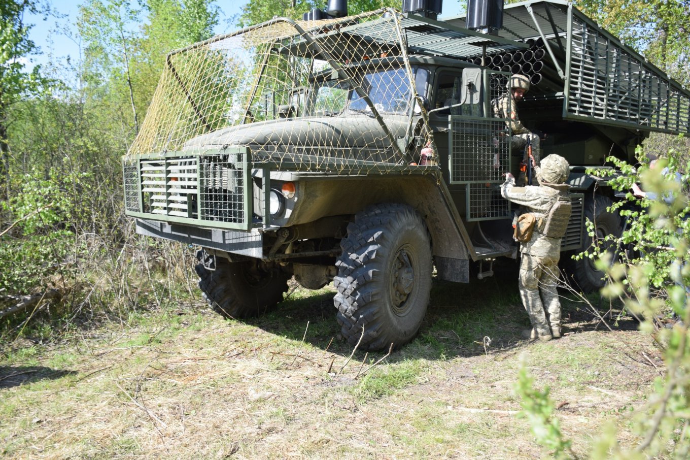 BM-21 Grad MLRS with counter-drone protection in service with the Ukrainian Armed Forces, 2026 / Photo credit: 60th Separate Artillery Brigade