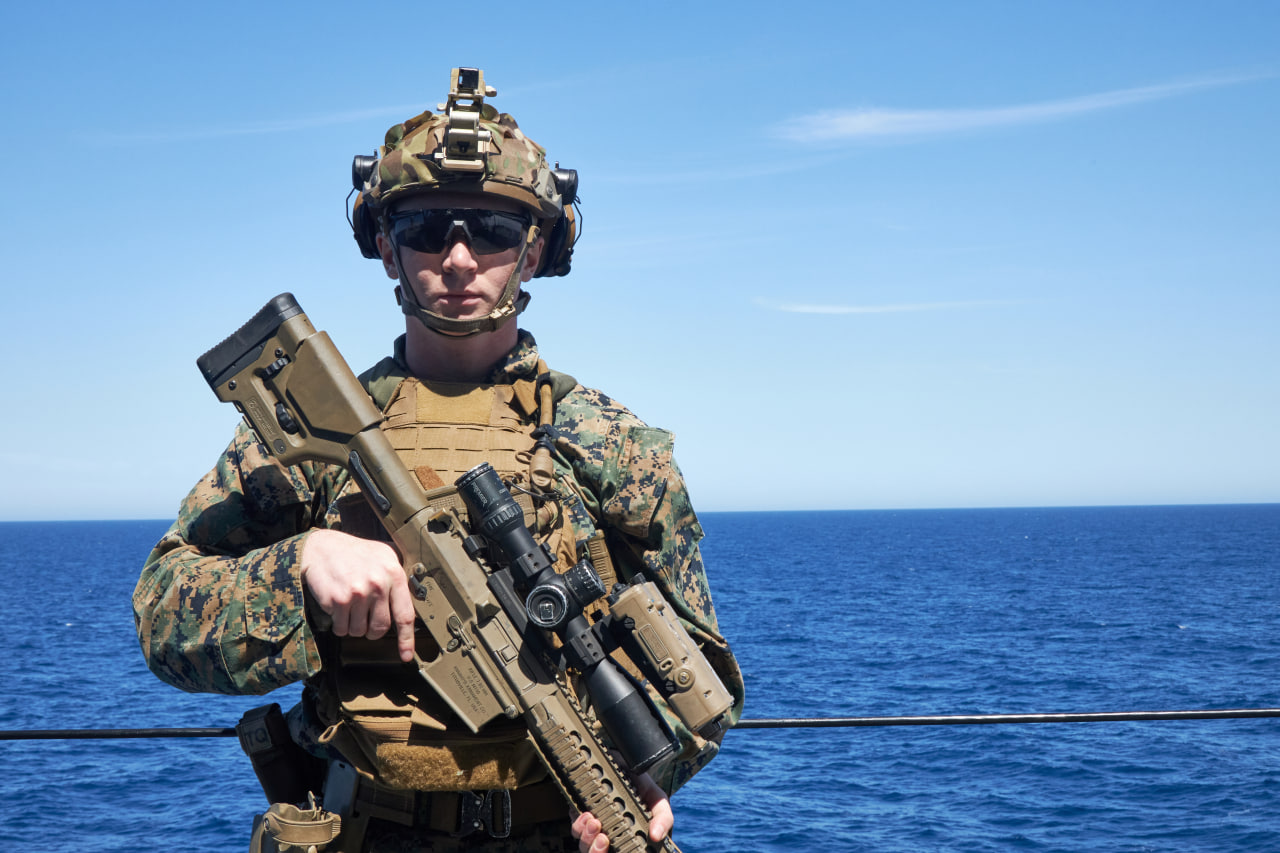 U.S. Orders M110 SASS Sniper Rifles for Ukraine, Those Included In Aid Package Back in 2024, A U.S. Marine Corps marine with an M110 SASS sniper rifle