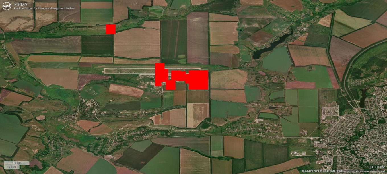 Fires and/or thermal anomalies on spotted at the Millerovo air base / Defense Express / Ukrainian Drones Strike Millerovo Airbase, Hitting Critical Targets: Video Analysis