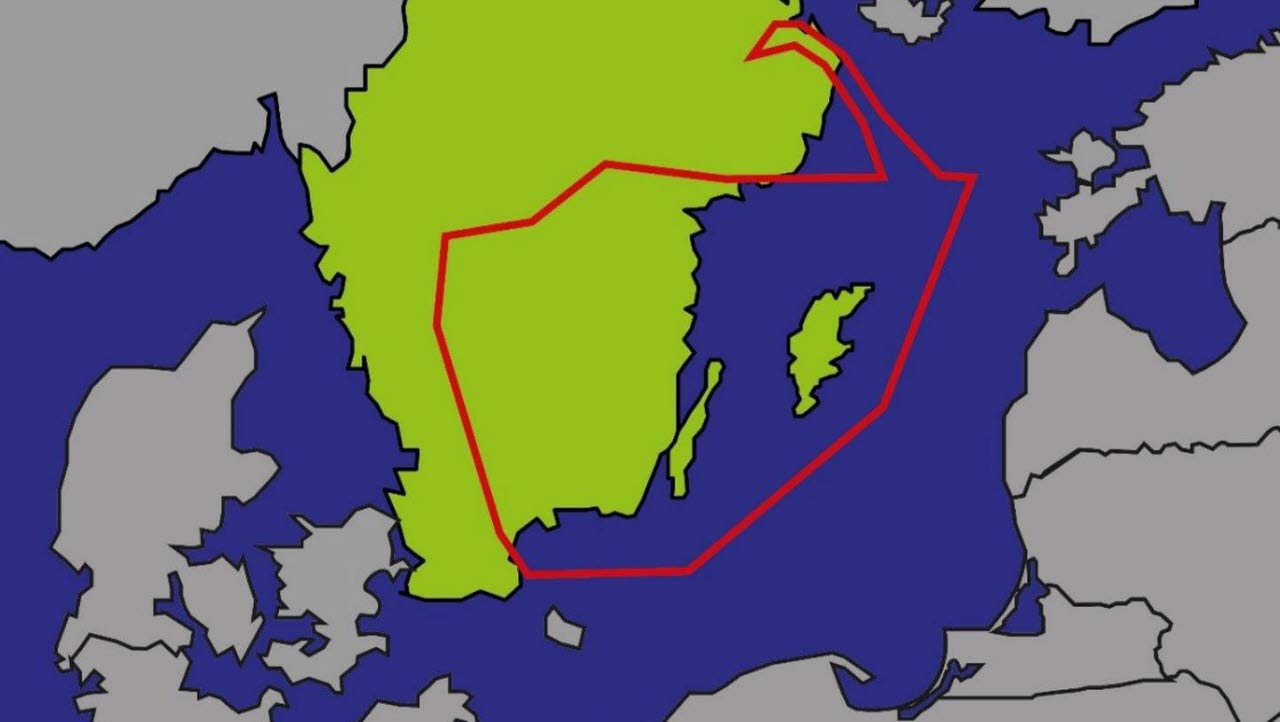 The region of activities within Aurora 23 drills, according to the information by the Ministry of Defense of Sweden