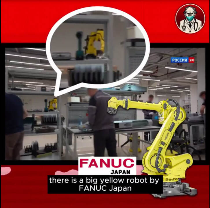A robotic machine from the Japanese company FANUC, which the russians use for producing the Lancet kamikaze drone, Defense Express
