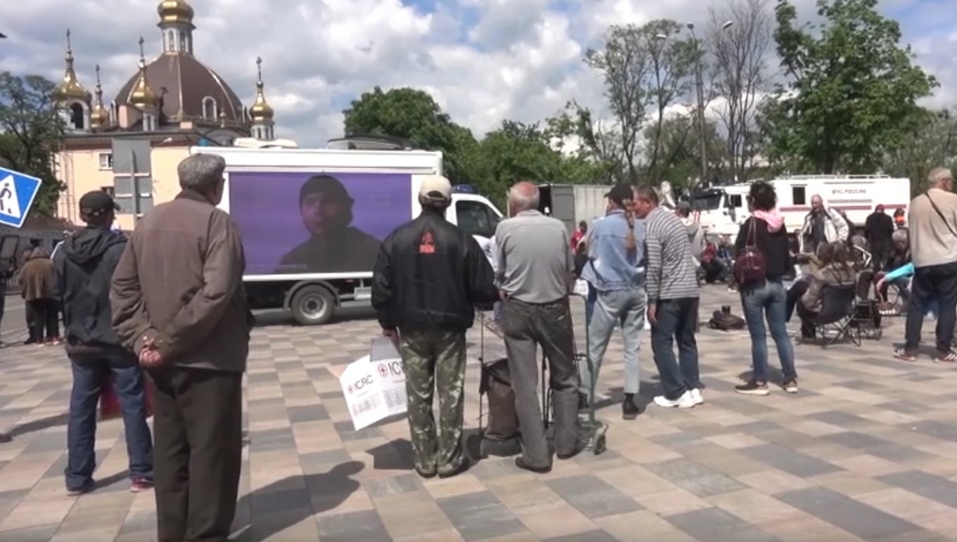 Russian occupiers launched three mobile propaganda vehicles and additionally installed twelve 75-inch TV screens across crowded public areas