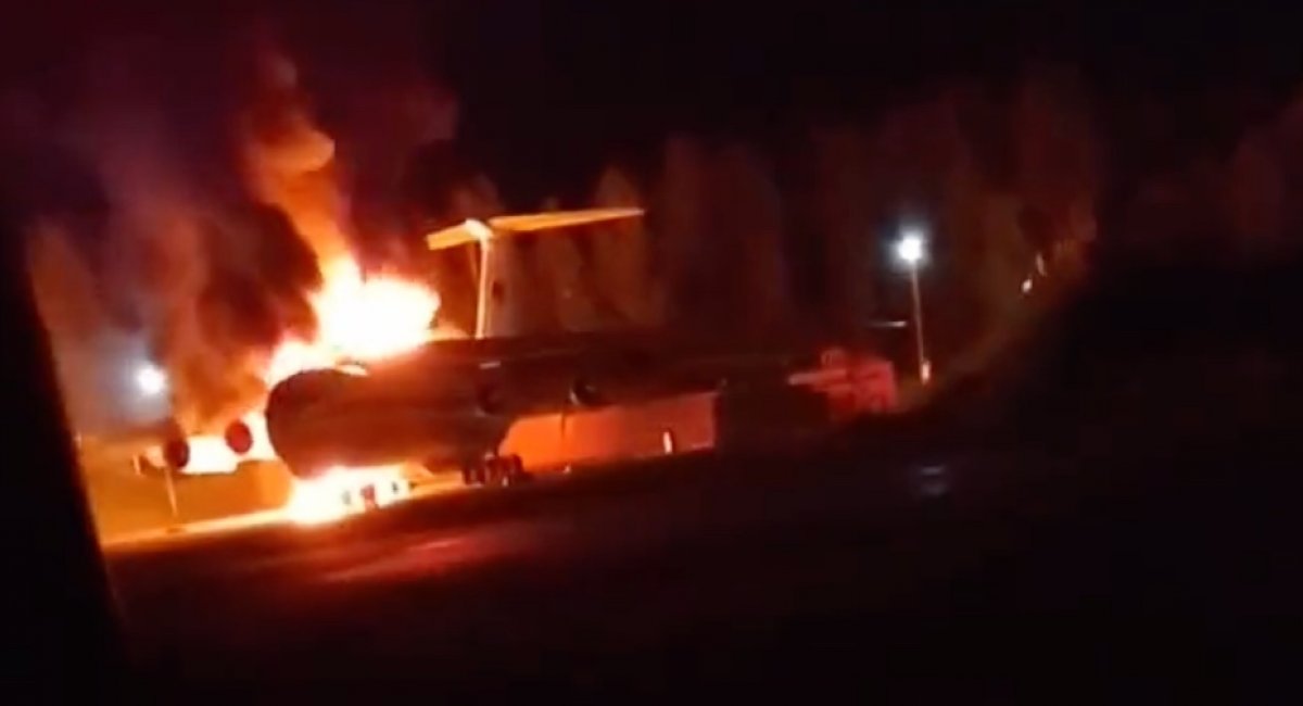 Russian Il-76 military transport aircraft Defense Express Kyrylo Budanov: Attack on Pskov Air Base Was Launched from russia’s Territory