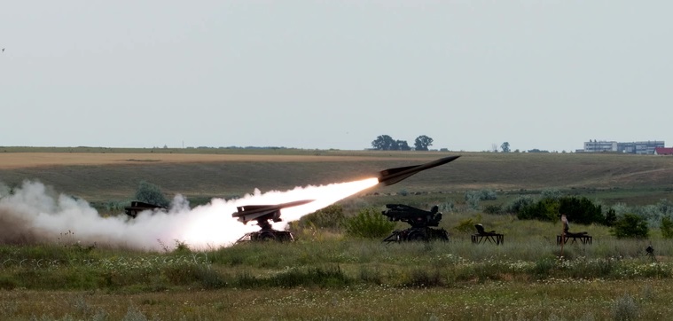 Hawk missile firing
