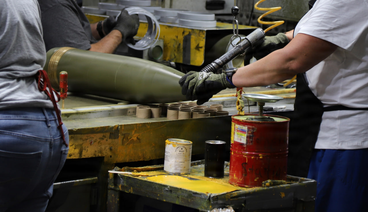 155mm shell production at Iowa Army Ammunition Plant (IAAAP) / Photo credit: U.S. Department of War