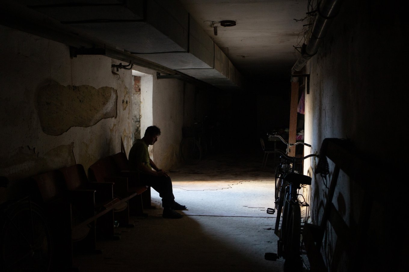 A school’s bomb shelter in Velyka Novosilka, Ukraine.Photographer: Anastasia Vlasova/Getty Images