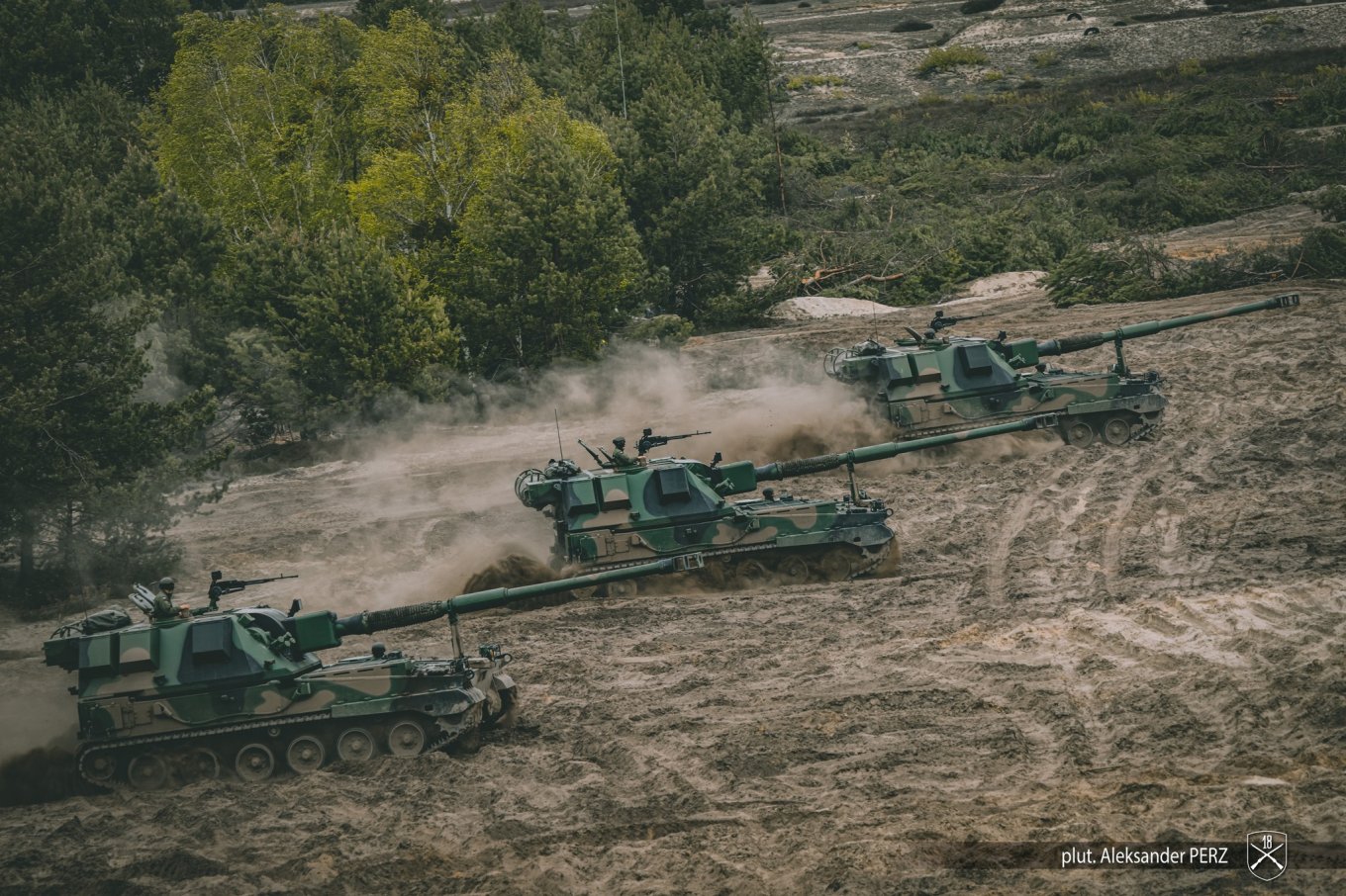 Polish Krab selfpropelled artillery systems