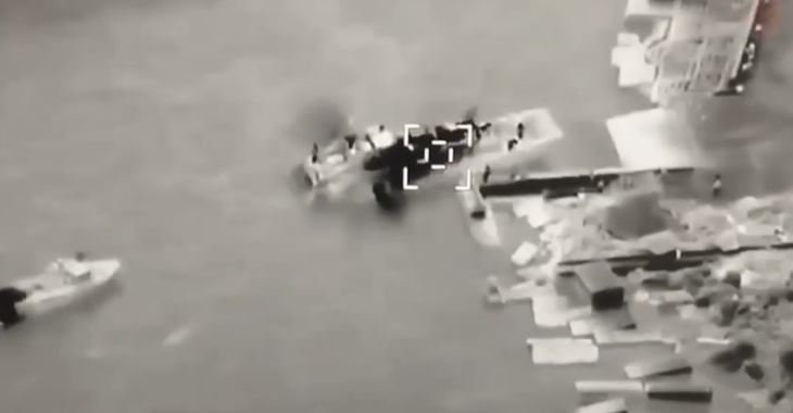 Video from the Bayraktar drone's imager / This Ship Got Attacked by a Bayraktar (Photo)