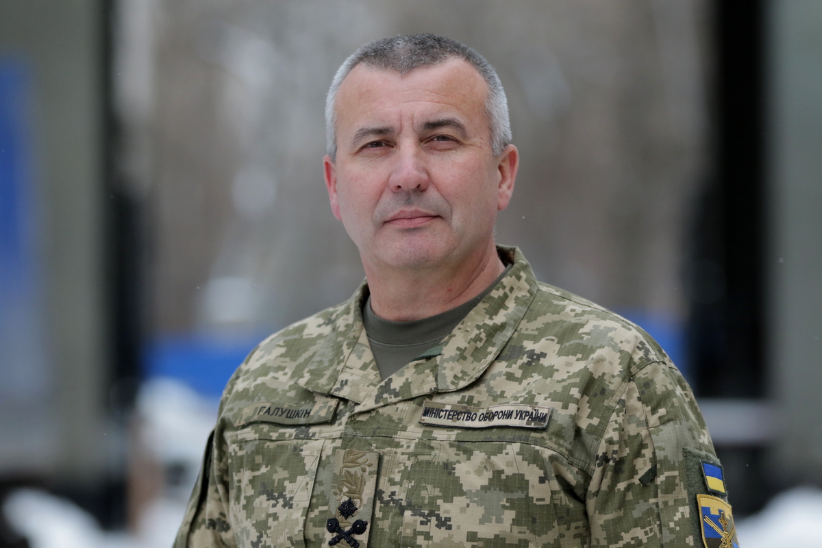 The Commander of the Territorial Defense Forces of the Armed Forces of Ukraine, Brigadier General Yuri Halushkin