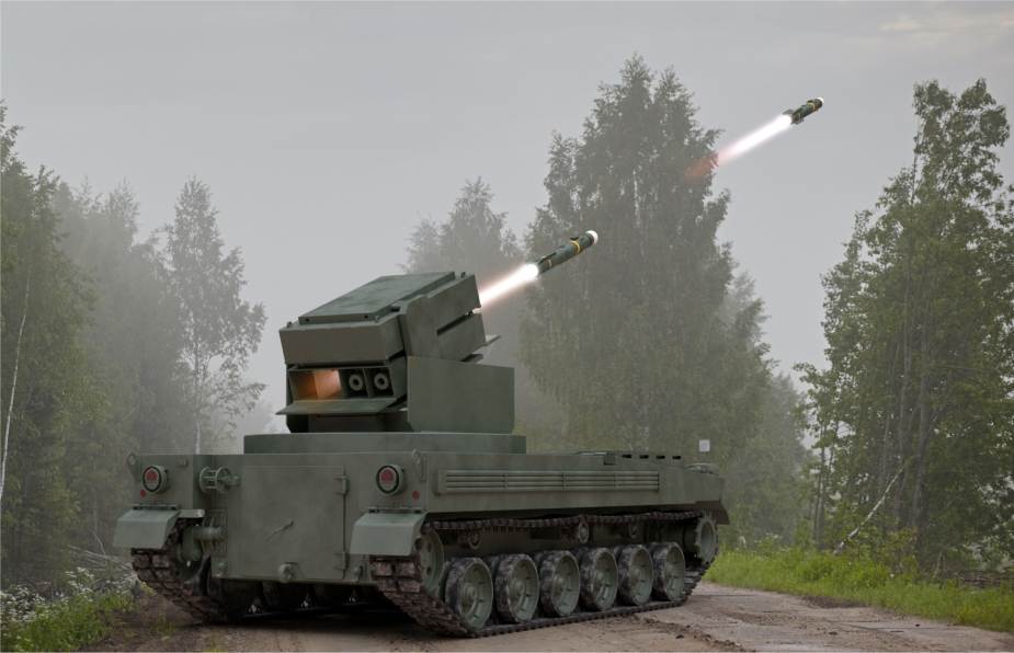 Concept of mobile tank destroyer equipped with Brimstone missiles