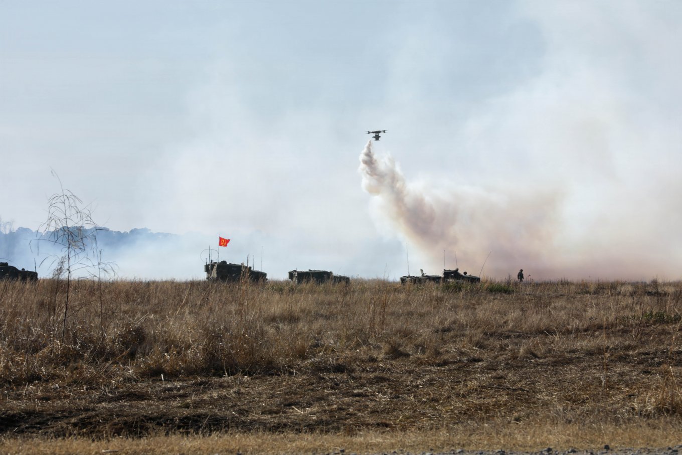 Borrowing From Ukraine, U.S. Army Trains to Shield Advancing Armor With Drone-Deployed Smoke