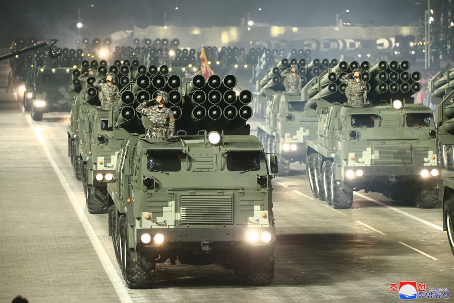 KN-09 at a military parade in North Korea