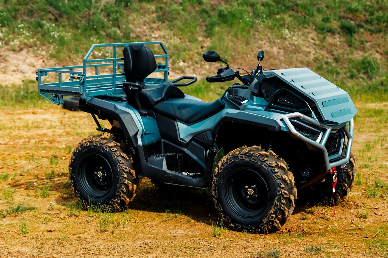 The wider track of the ATC Nord 1000 improves rollover stability on difficult terrain, while its 10-ply mud tires with reinforced sidewalls resist punctures and fragment damage / Photo credit: GROUND FORCE