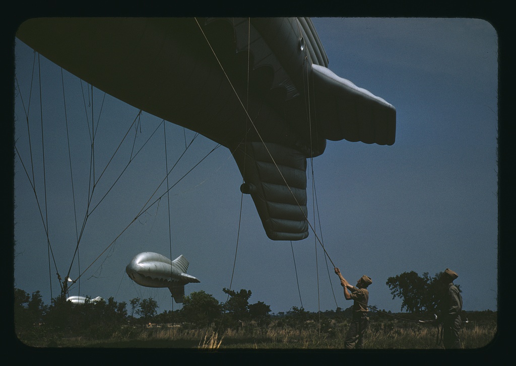 U.S. Marine Corps barrage balloons, 1942