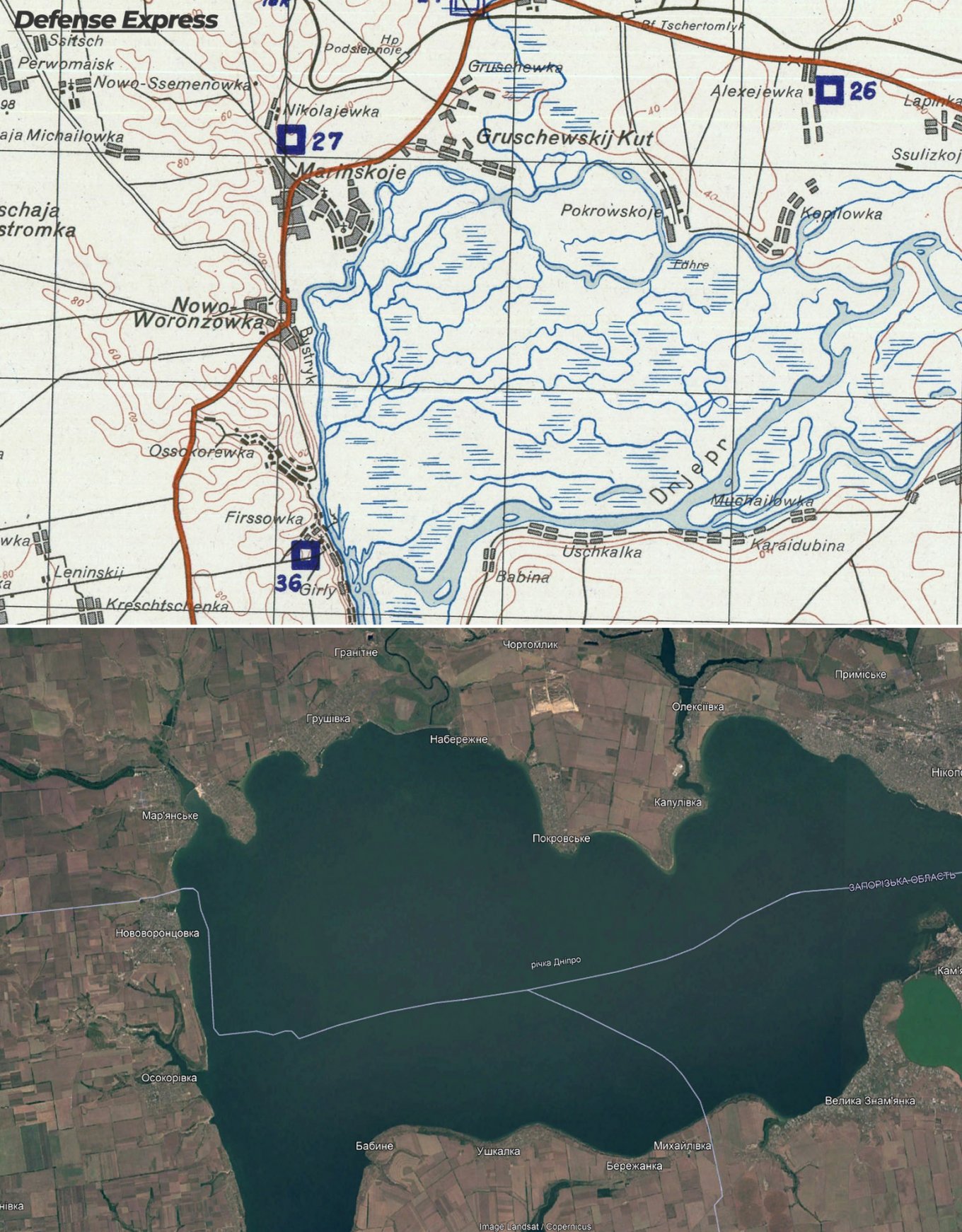 1943 Maps Show What Ukraine's Kakhovka Reservoir Will Look Like When ...