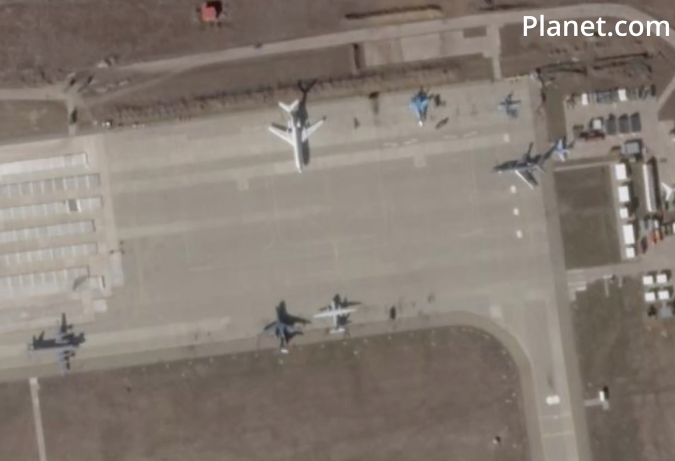 The Yeysk airfield on March 2 Defense Express Ukrainian Air Force Shot Down Su-34 Long-Range Interdictor, 6 such Aircraft Disappeared from russian Airfield (video)