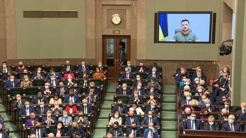 Ukrainian President Volodymyr Zelensky address to the Polish parliament on Friday, March 11, Day 16th of Ukraine's Defense Against Russian Invasion, Defense Express