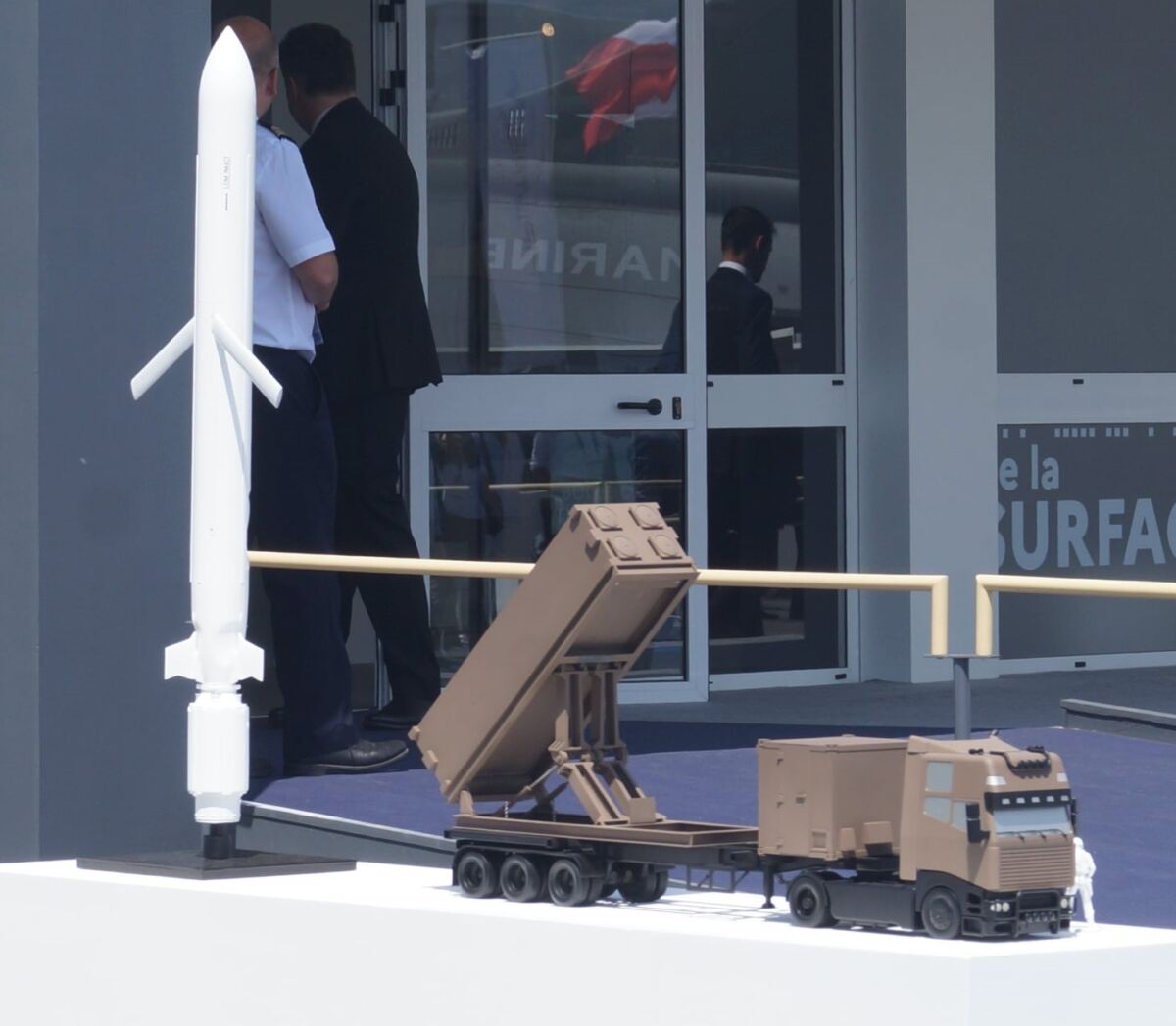 Model of a cruise missile and launch pad under LCM program on display at the Le-Bourget exhibition, June 2025, russia Fears of Possible Typhon Deployment in Germany: What Scares Them?