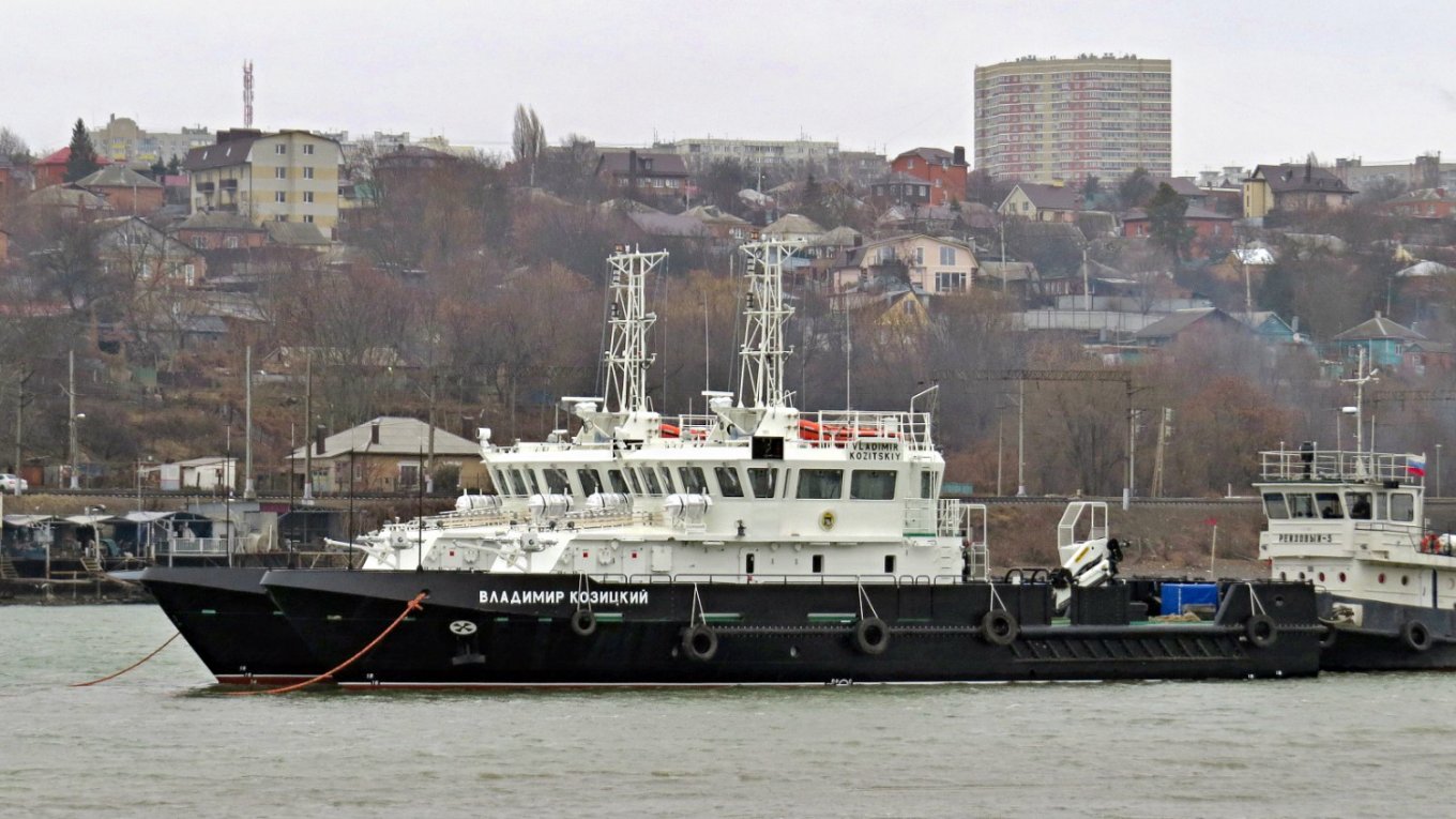 The Vladimir Kozitsky anti-mine ship Defense Express Russian Anti-Mine Ship Exploded in Sevastopol